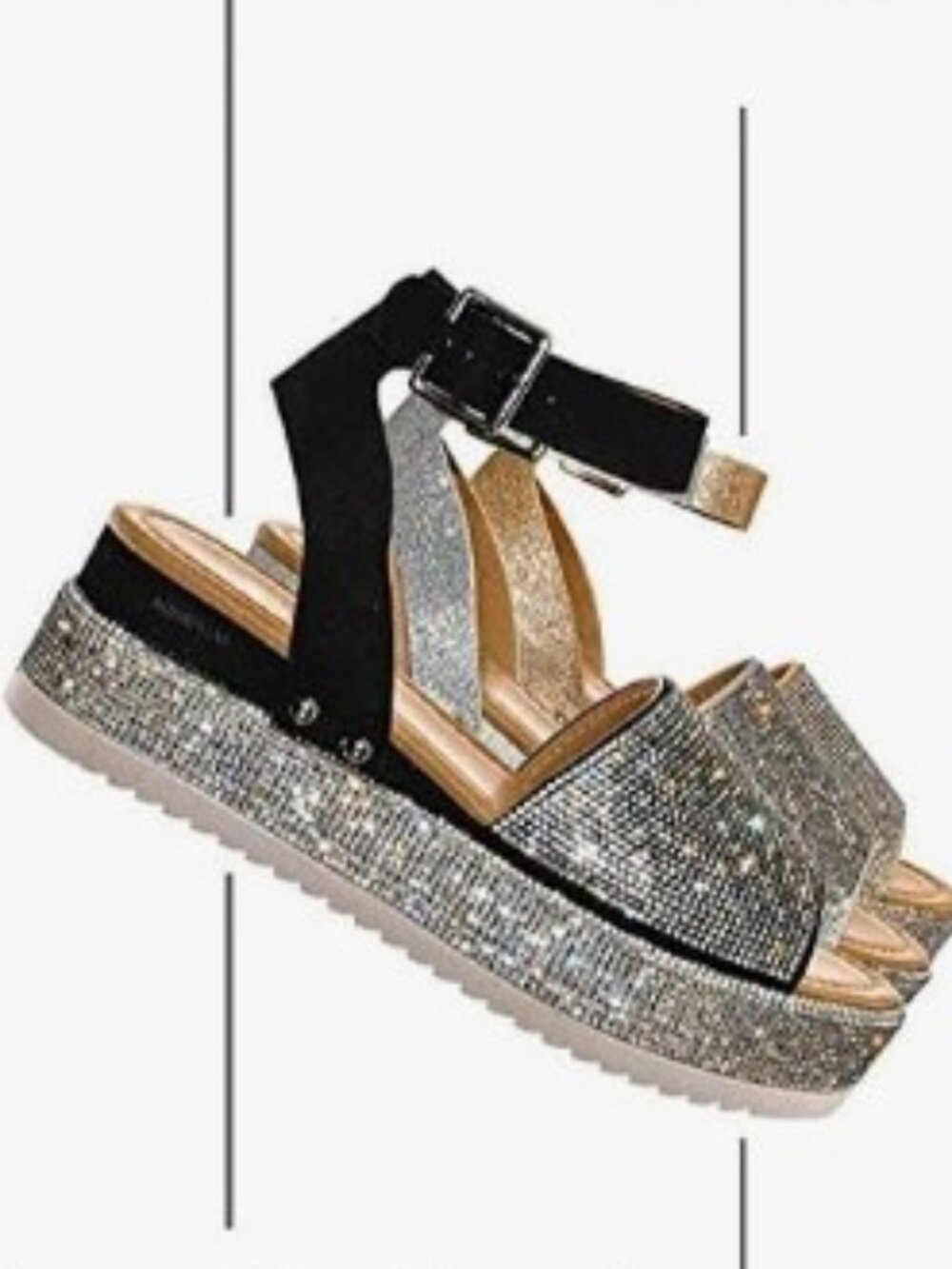 Rhinestone Platform Sandal